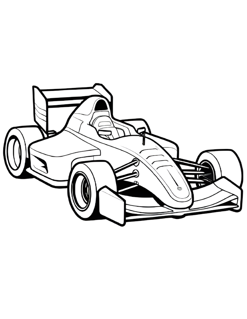 100 Racing Car Coloring Pages for Kids - Image 4