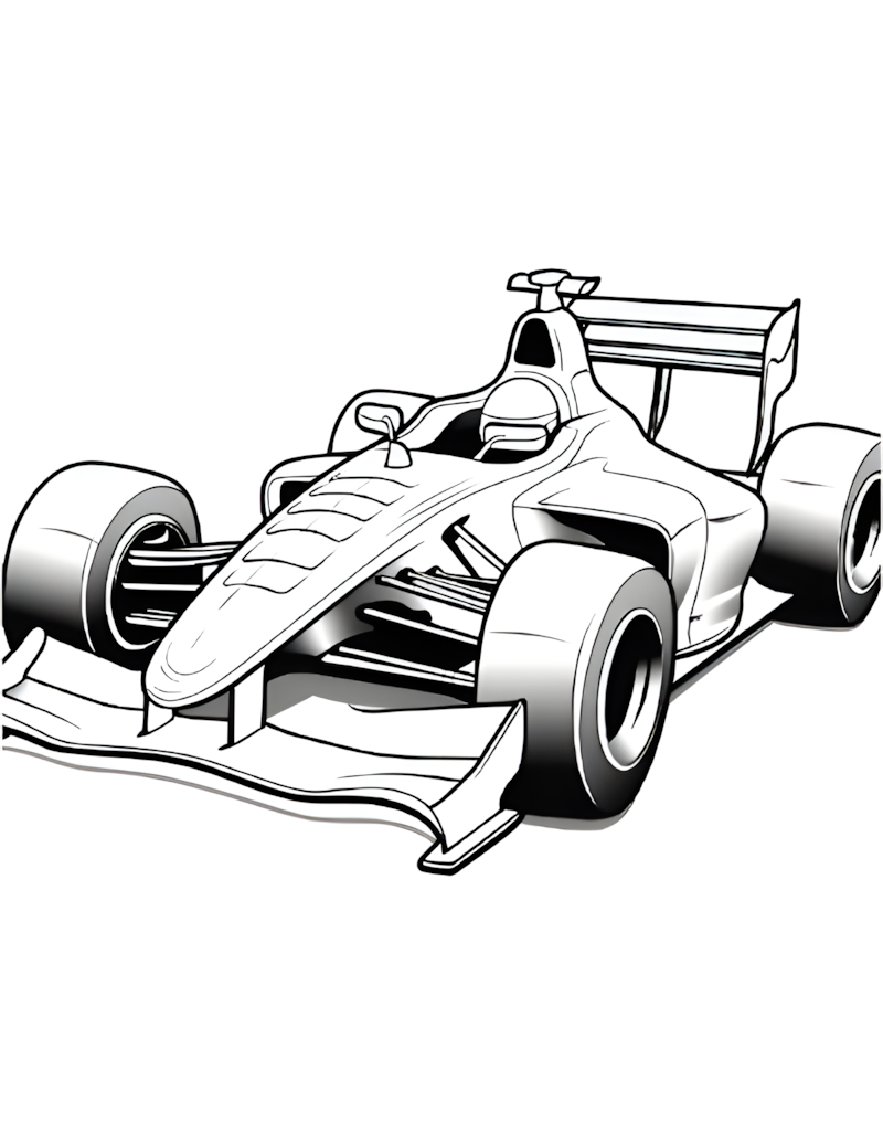 100 Racing Car Coloring Pages for Kids - Image 2